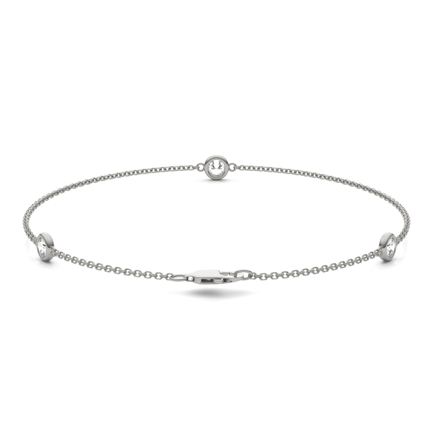 0.30 CTW Moissanite Station Bracelet