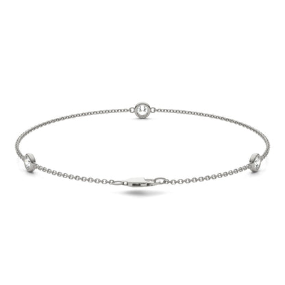 0.30 CTW Moissanite Station Bracelet