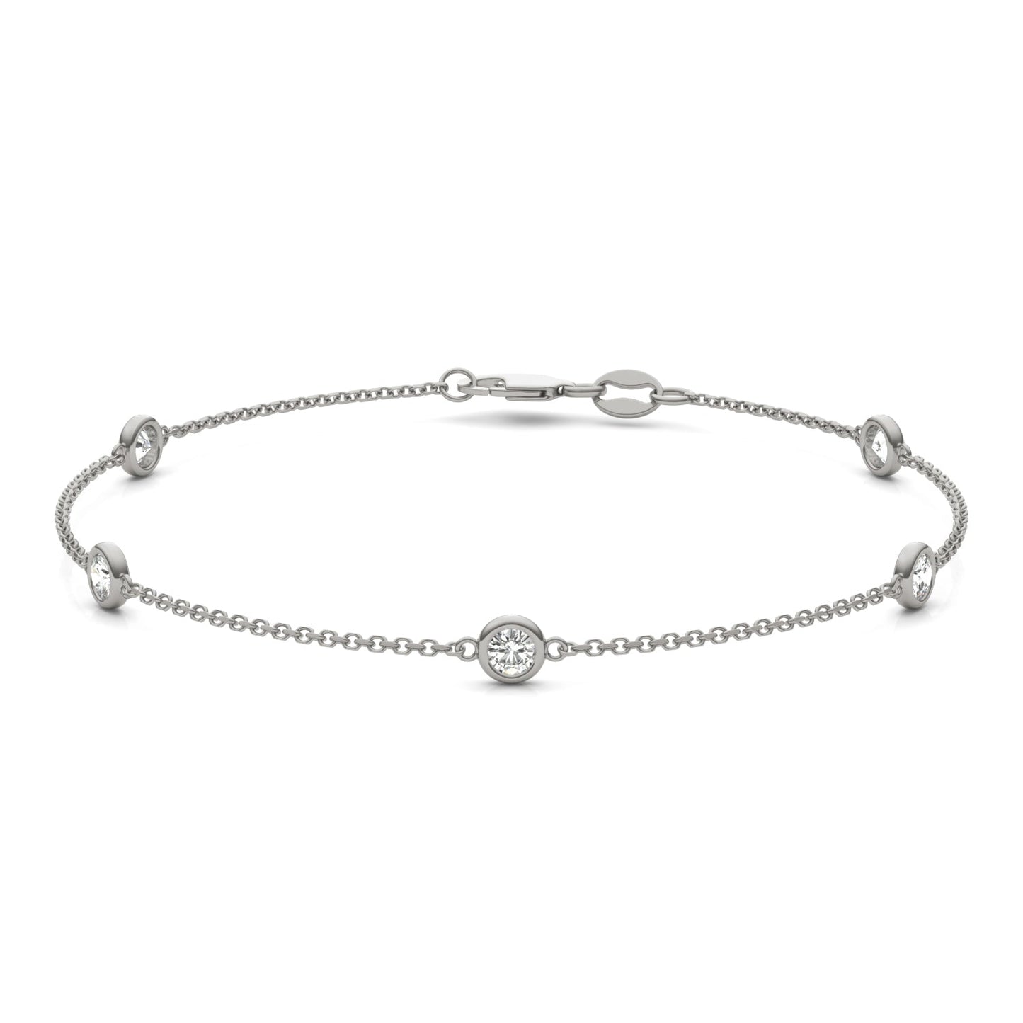 0.50 CTW Moissanite Station Bracelet