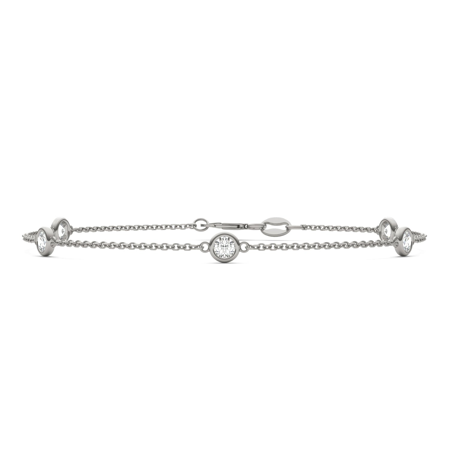 0.50 CTW Moissanite Station Bracelet