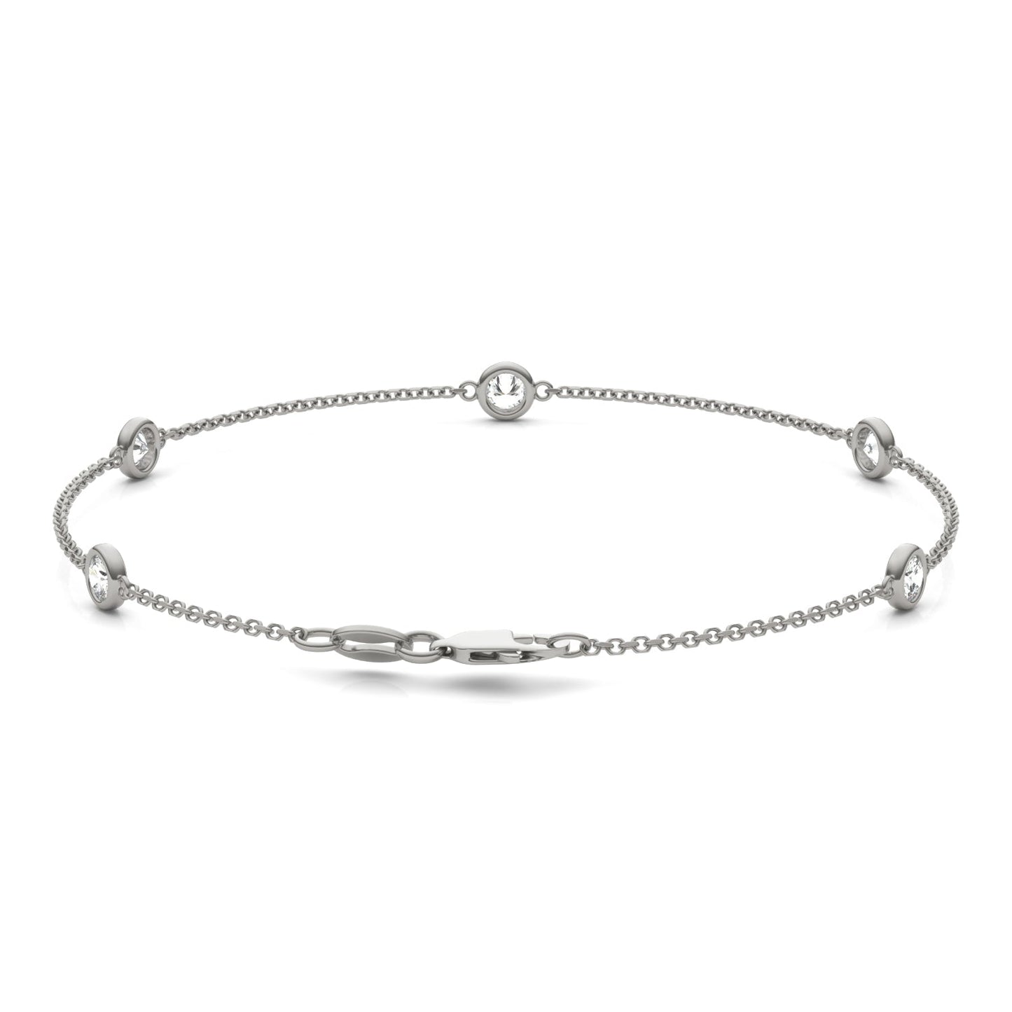 0.50 CTW Moissanite Station Bracelet