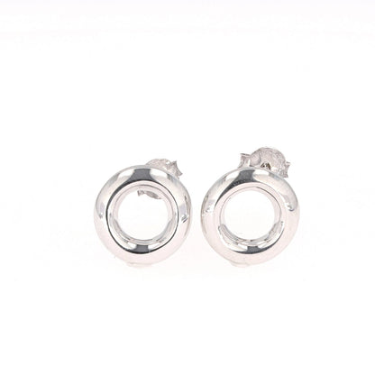 Sterling Silver Open Circle Stud Earrings