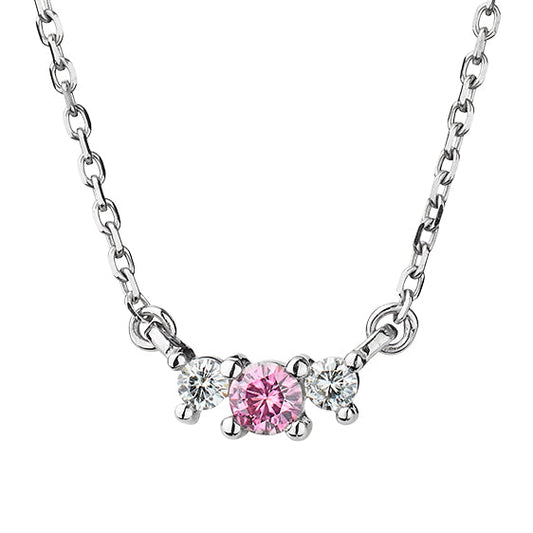 0.79 CTW Pink Moissanite Necklace