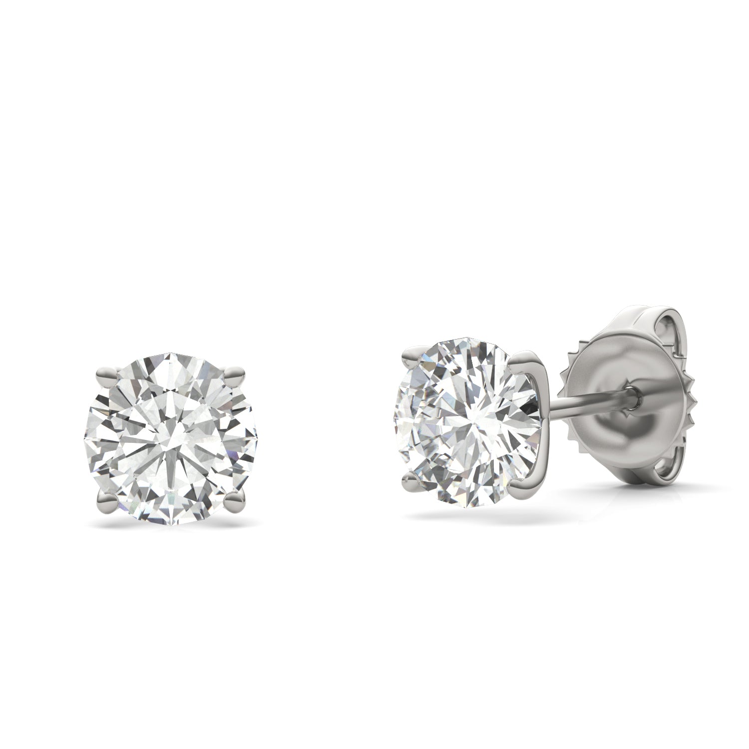 1.20 CTW DEW Moissanite Stud Earrings