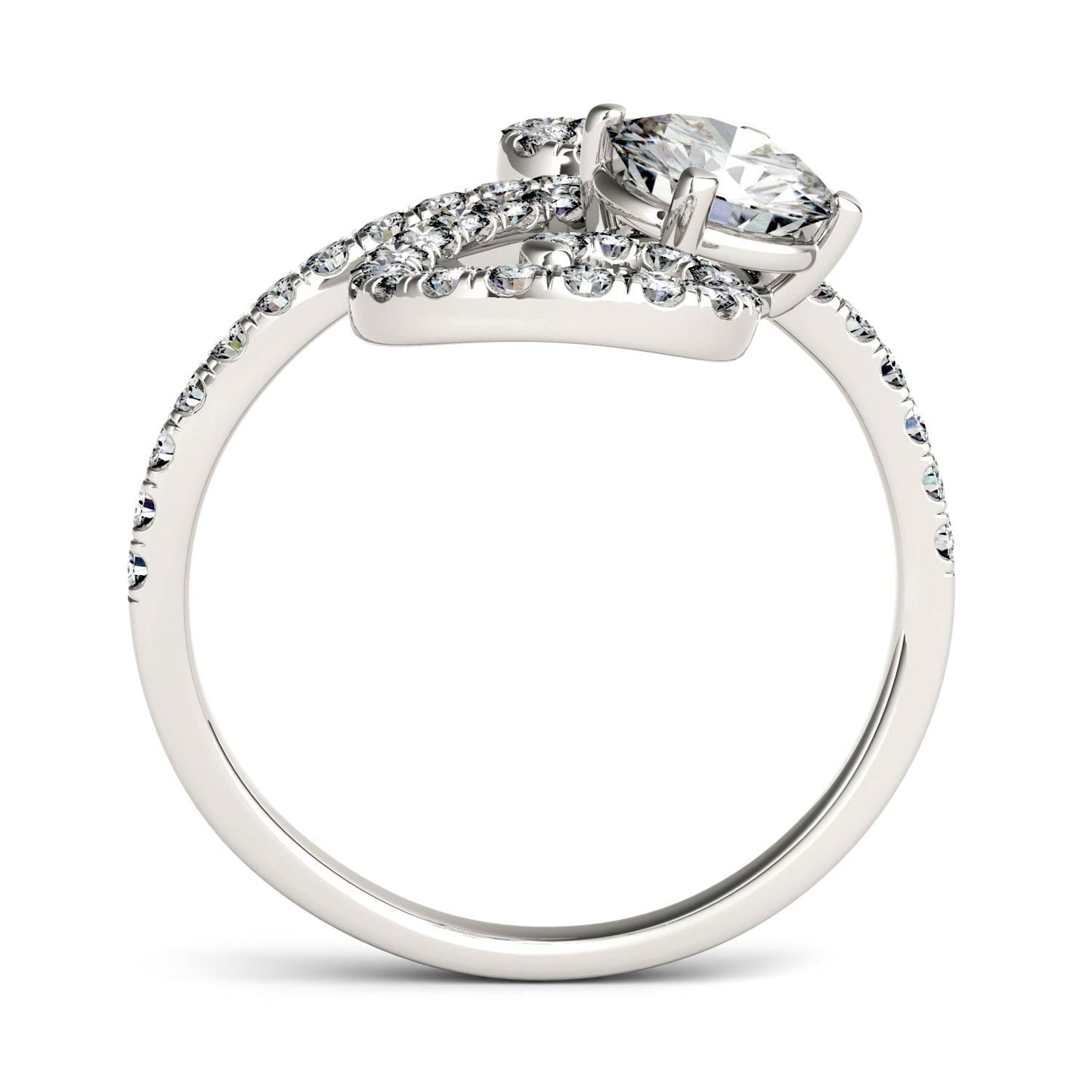 1.34 CTW Moissanite Round Statement Ring