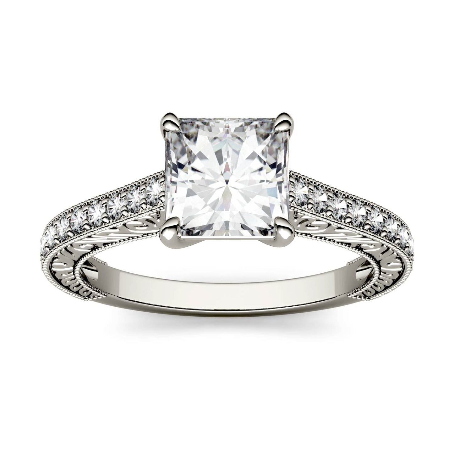 1.94 CTW Square Moissanite Engagement Ring