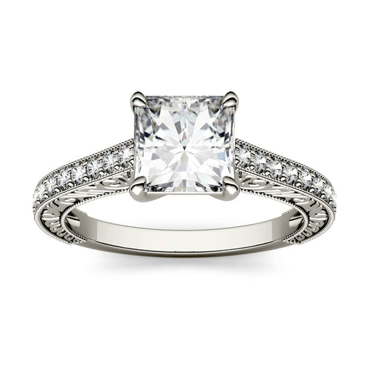 1.94 CTW Square Moissanite Engagement Ring