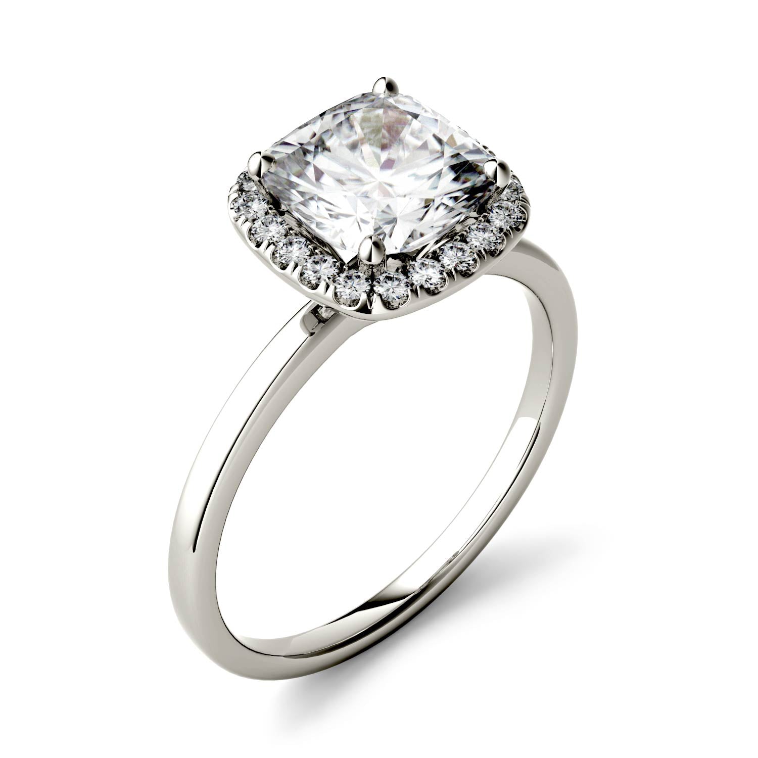 1.43 CTW Cushion Moissanite Ring