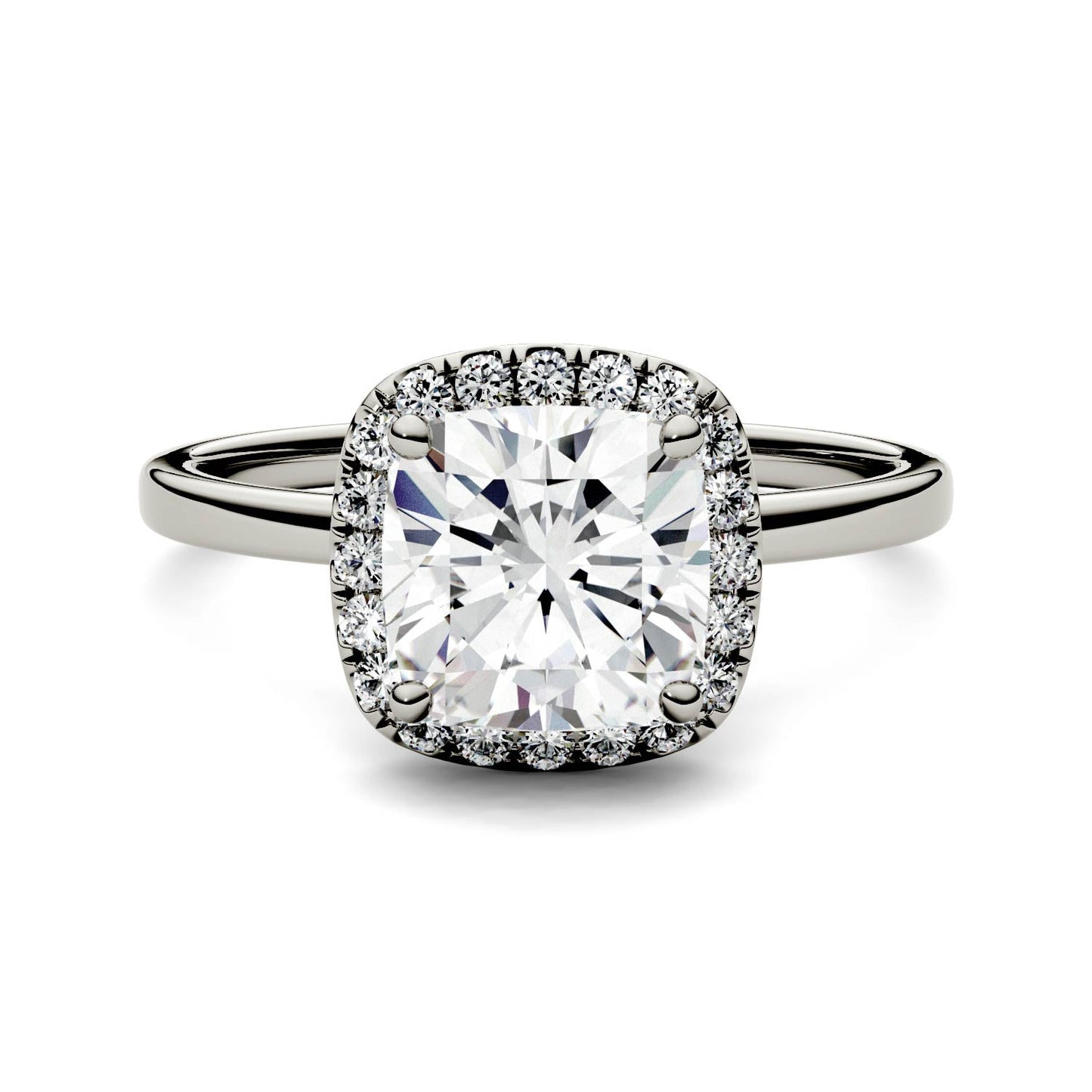 1.43 CTW Cushion Moissanite Ring