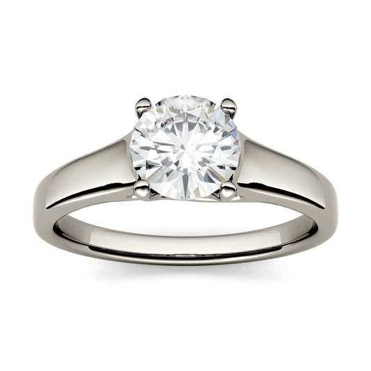 1.00 CTW Moissanite Round Solitaire Ring