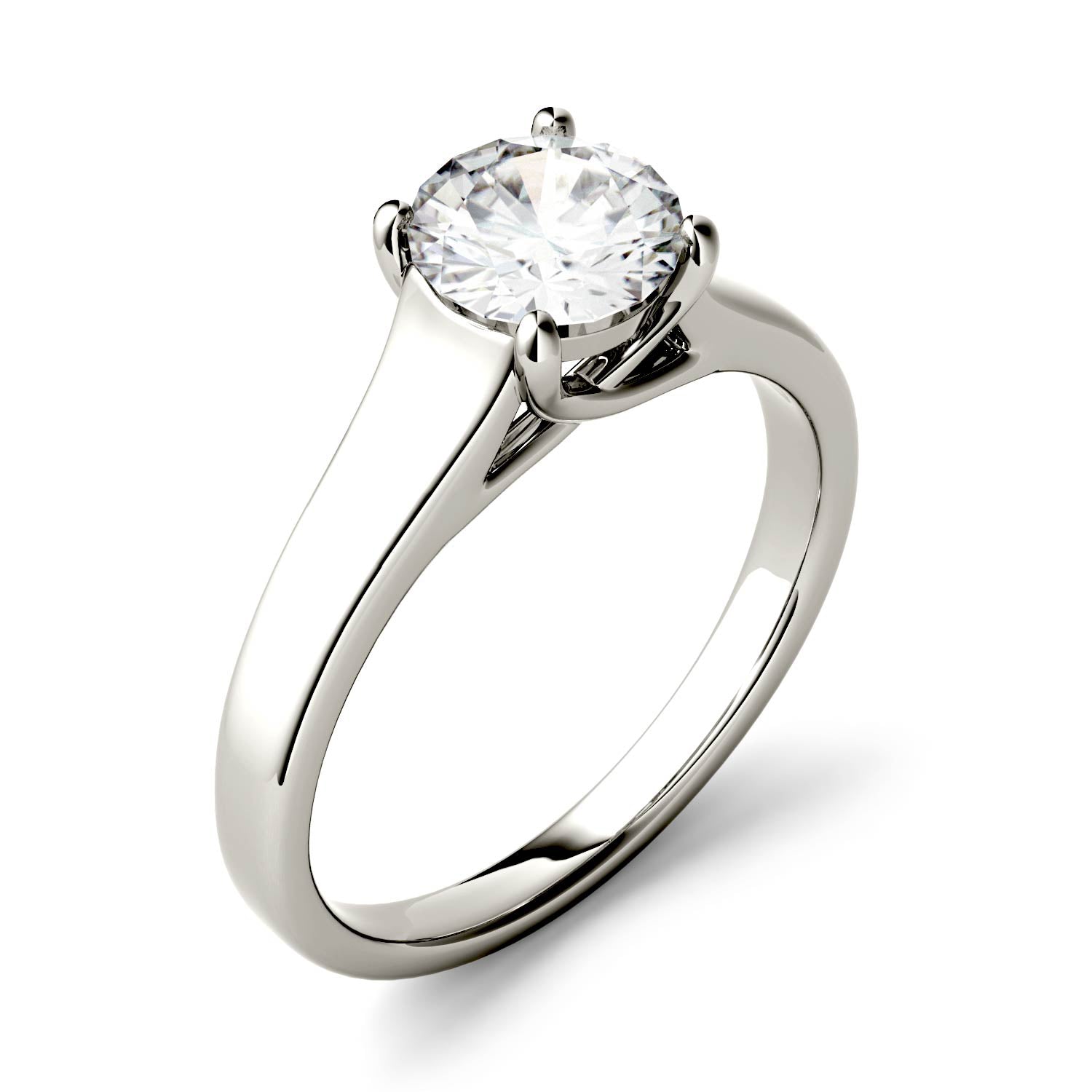 1.00 CTW Moissanite Round Solitaire Ring