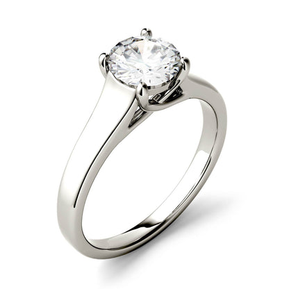 1.00 CTW Moissanite Round Solitaire Ring