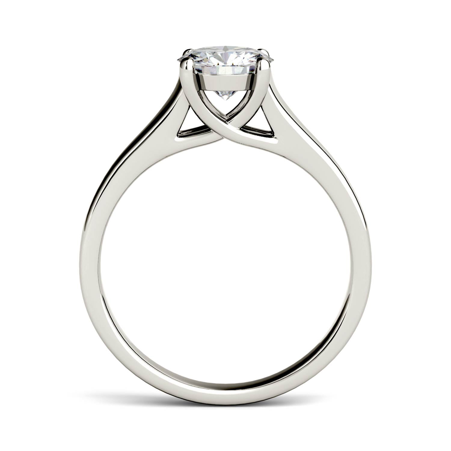 1.00 CTW Moissanite Round Solitaire Ring