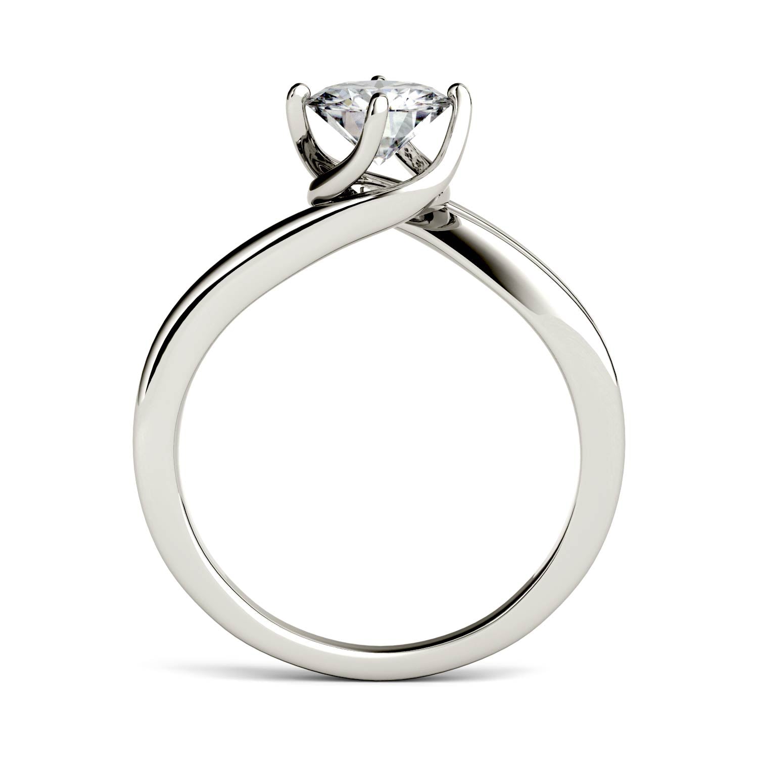 Moissanite Gold Solitaire Engagement Ring