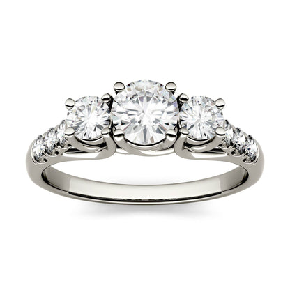 1.17 CTW Round Moissanite Engagement Ring