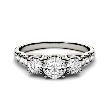 1.17 CTW Round Moissanite Engagement Ring