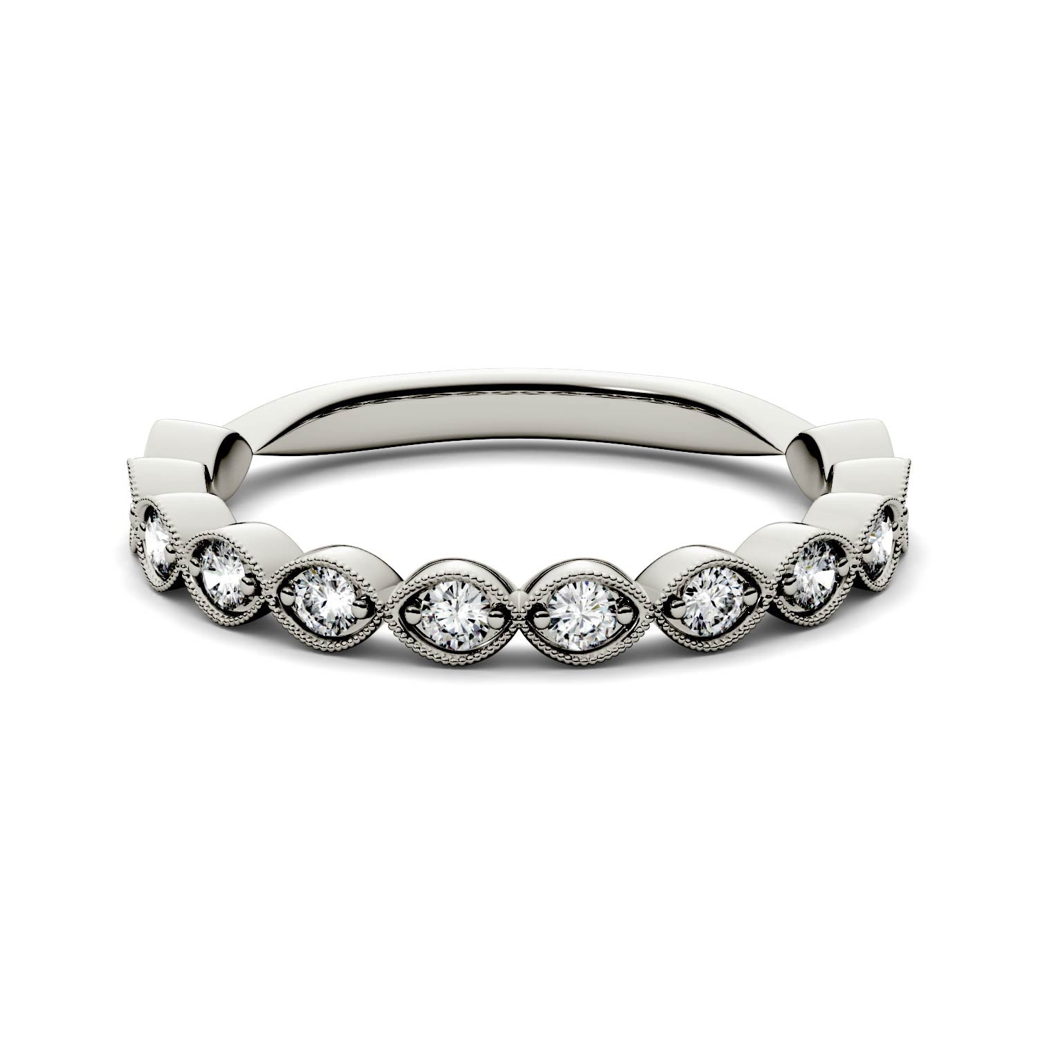 0.40 CTW Moissanite Bezel Band