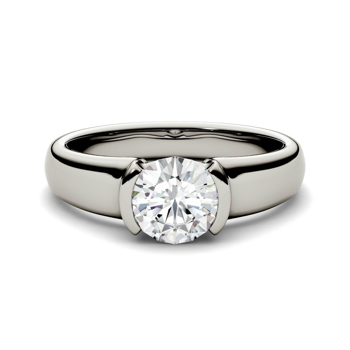 1 CTW Moissanite Engagement Ring