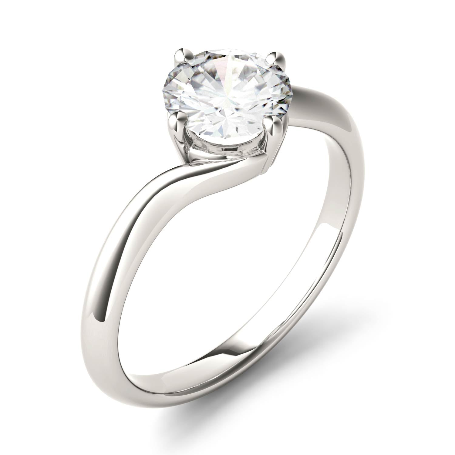 1.00 CTW Moissanite Bypass Ring