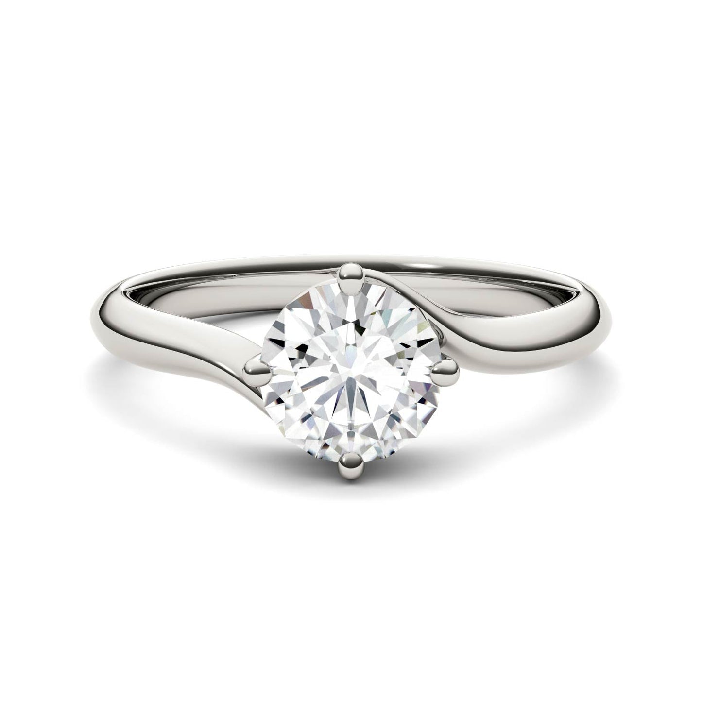 1.00 CTW Moissanite Bypass Ring