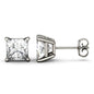 3.40 CTW Square Moissanite Stud Earrings