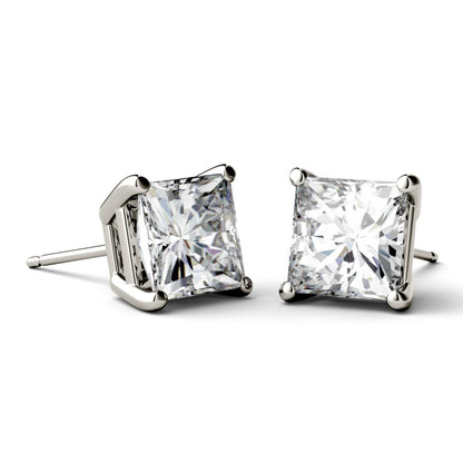 3.40 CTW Square Moissanite Stud Earrings