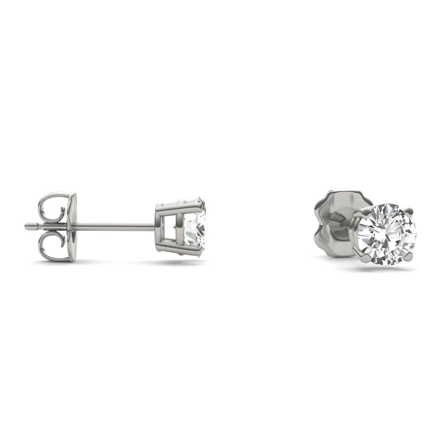 1.00 CTW Moissanite Platinum Earrings