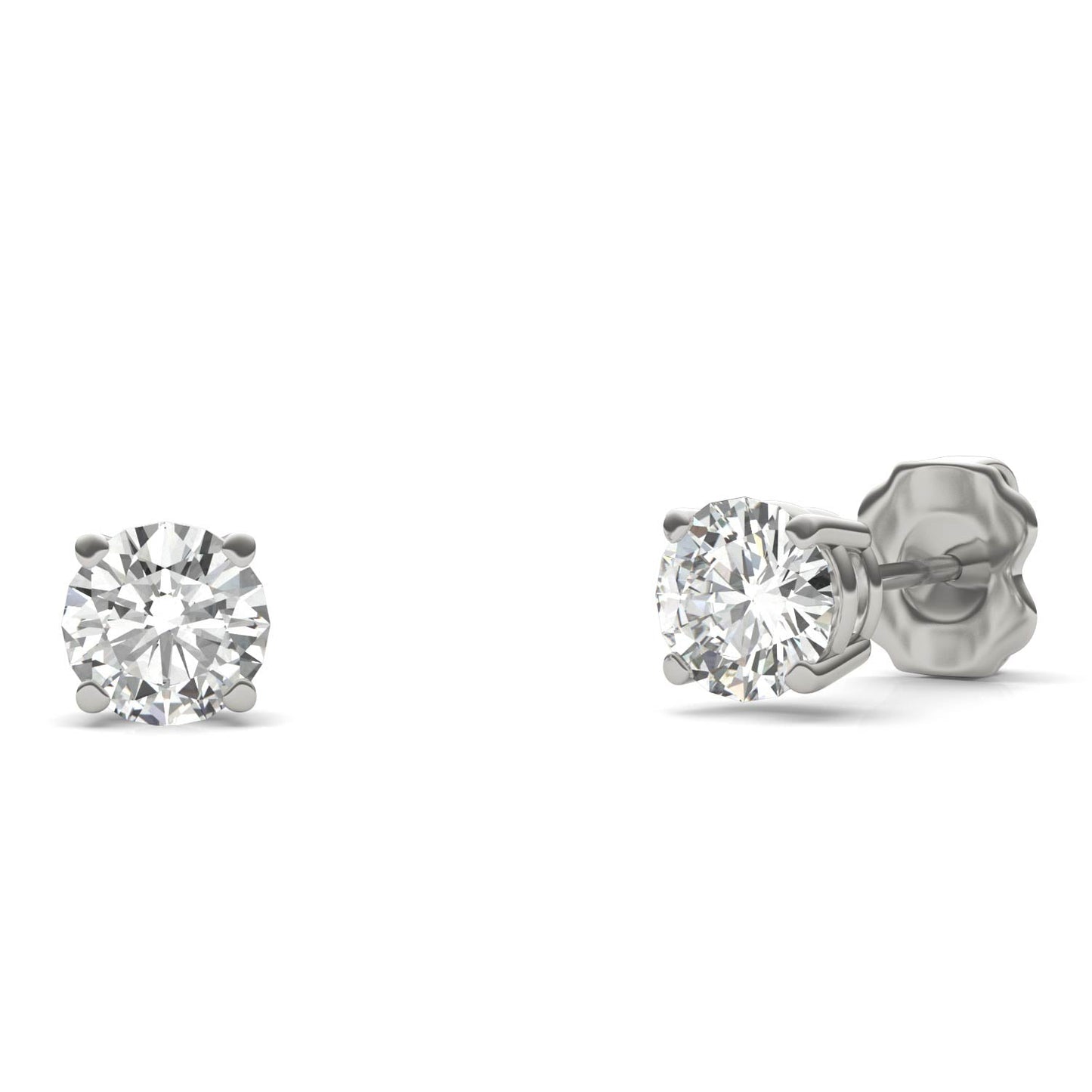 1.00 CTW Moissanite Platinum Earrings