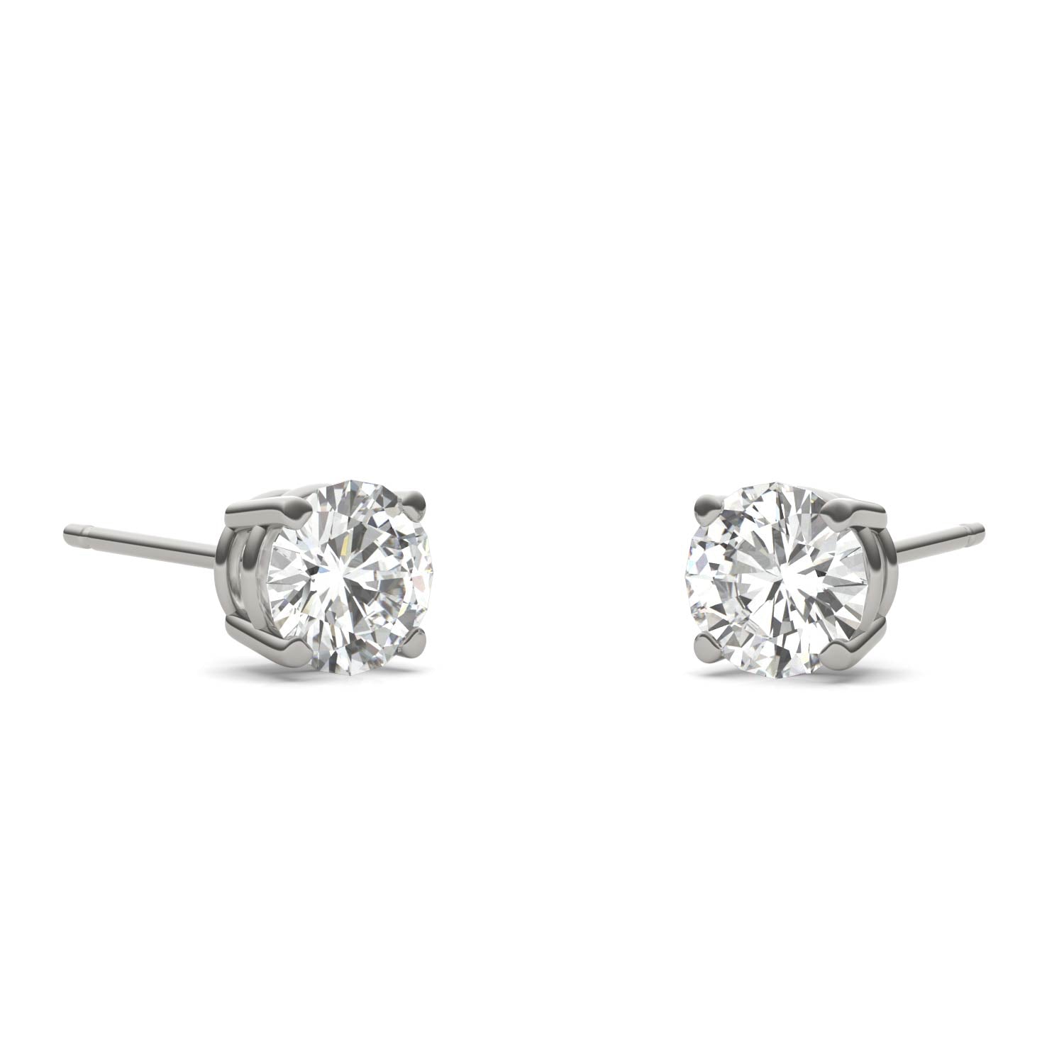 1.00 CTW Moissanite Platinum Earrings