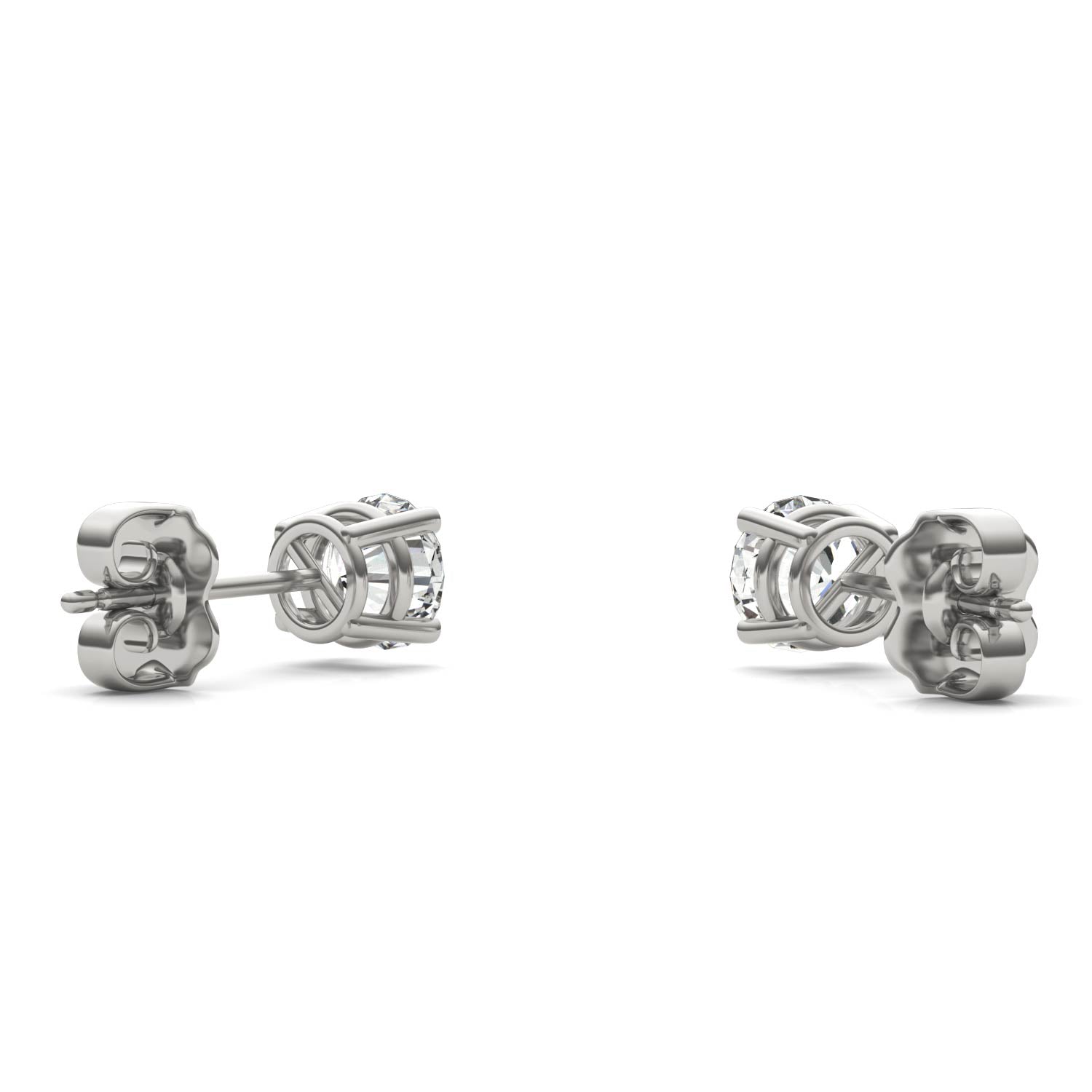 1.00 CTW Moissanite Platinum Earrings