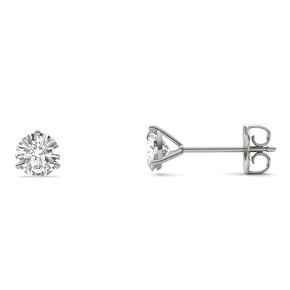 1.20 CTW Round Moissanite Stud Earrings