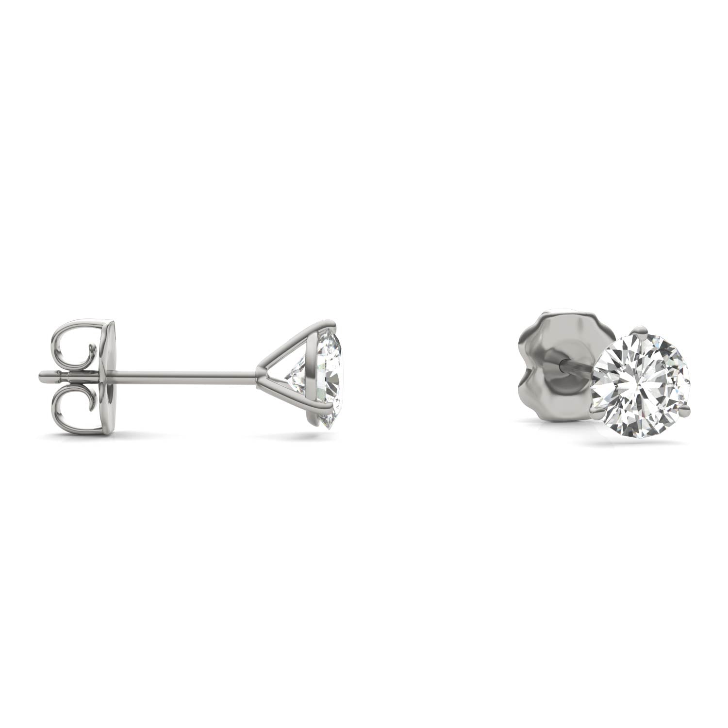 1.20 CTW Round Moissanite Stud Earrings