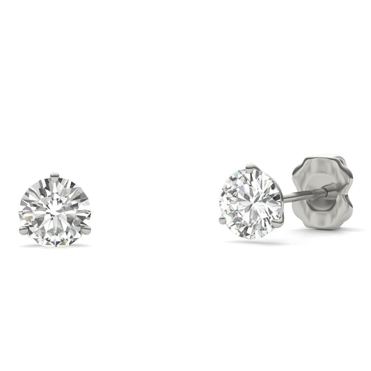 1.20 CTW Round Moissanite Stud Earrings