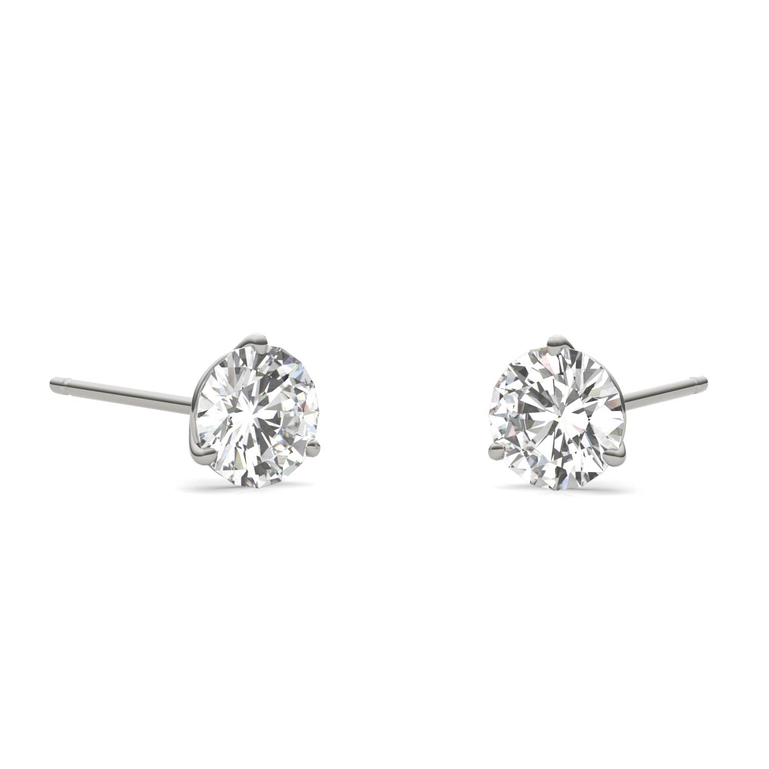 1.20 CTW Round Moissanite Stud Earrings