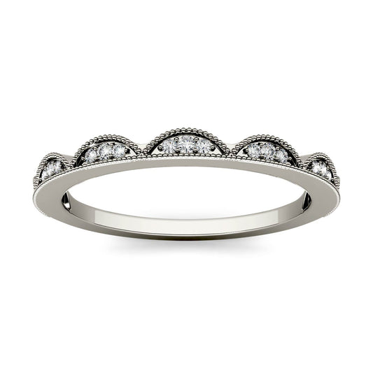 0.13 CTW Moissanite Stackable Gold Ring