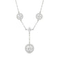 3.05 CTW Moissanite Halo Lariat Necklace