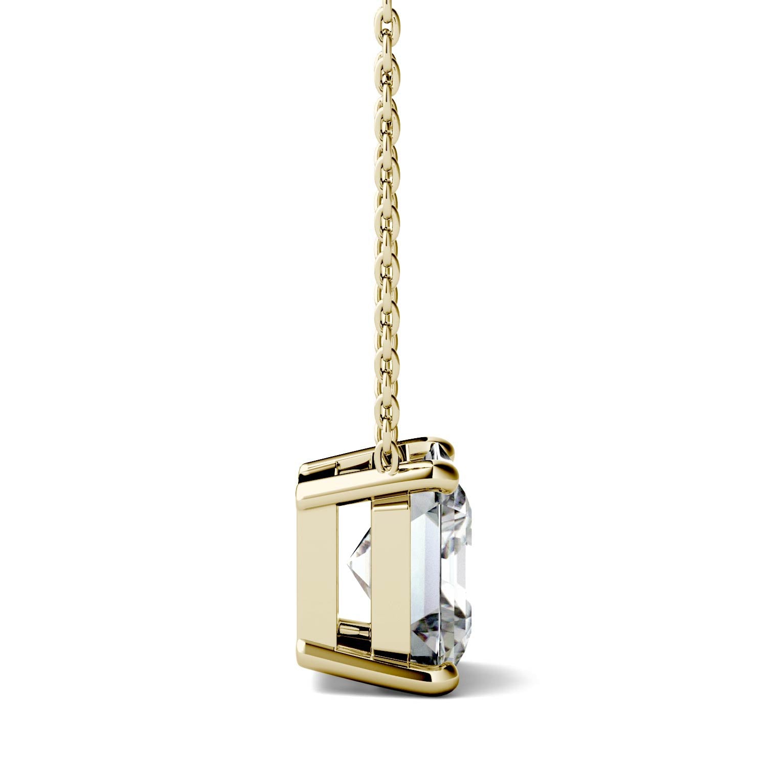 2.21 CTW Asscher Moissanite Pendant