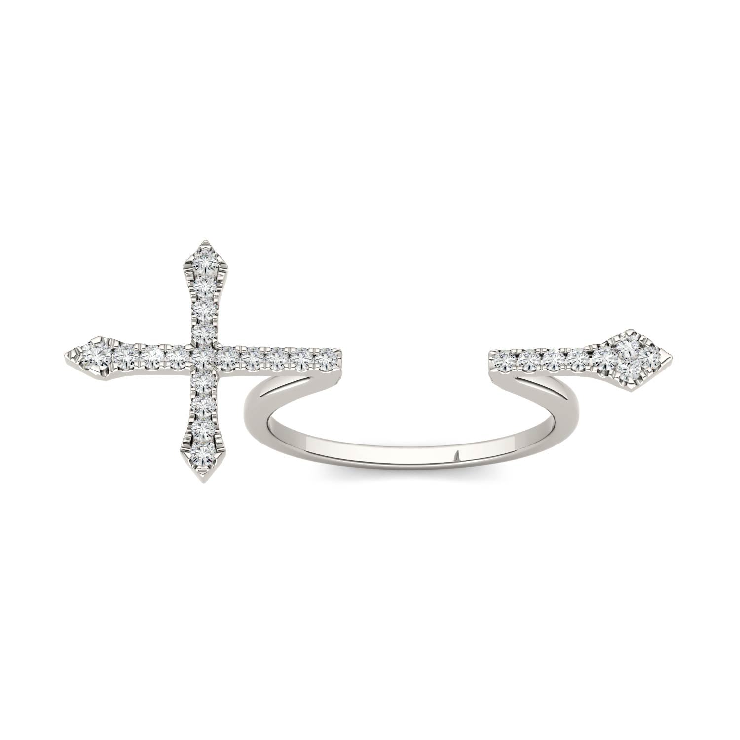 Moissanite Cross Ring