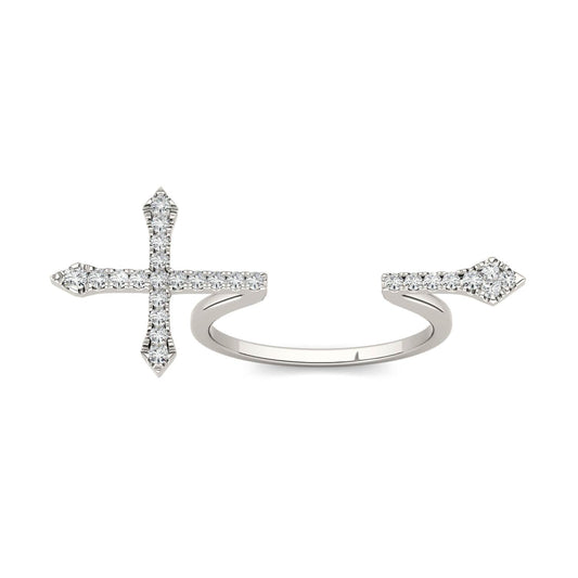 Moissanite Cross Ring