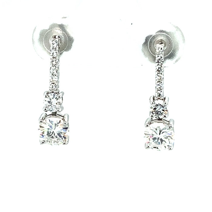 1.32 CTW Moissanite Drop Earrings