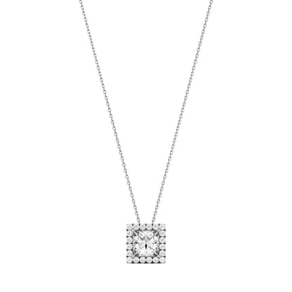 1.90 CTW Moissanite Square Halo Pendant