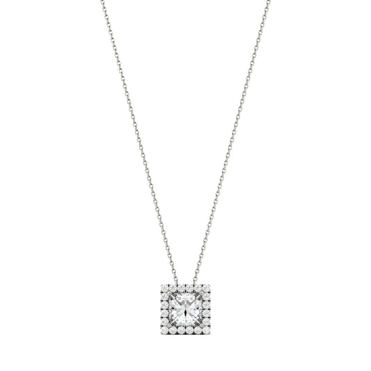 1.90 CTW Moissanite Square Halo Pendant