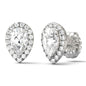 2.22 CTW Moissanite Halo Stud Earrings