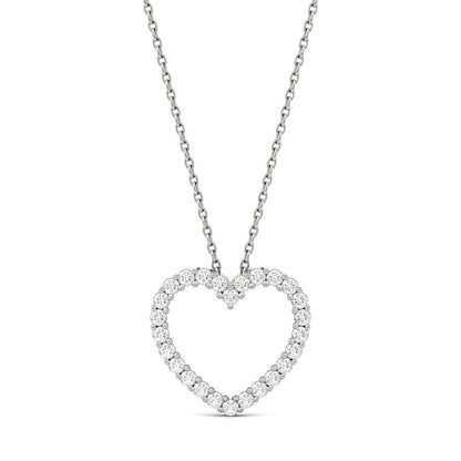 0.39 CTW Moissanite Heart Pendant