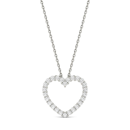 0.39 CTW Moissanite Heart Pendant