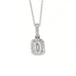 0.76 CTW Moissanite Halo Necklace