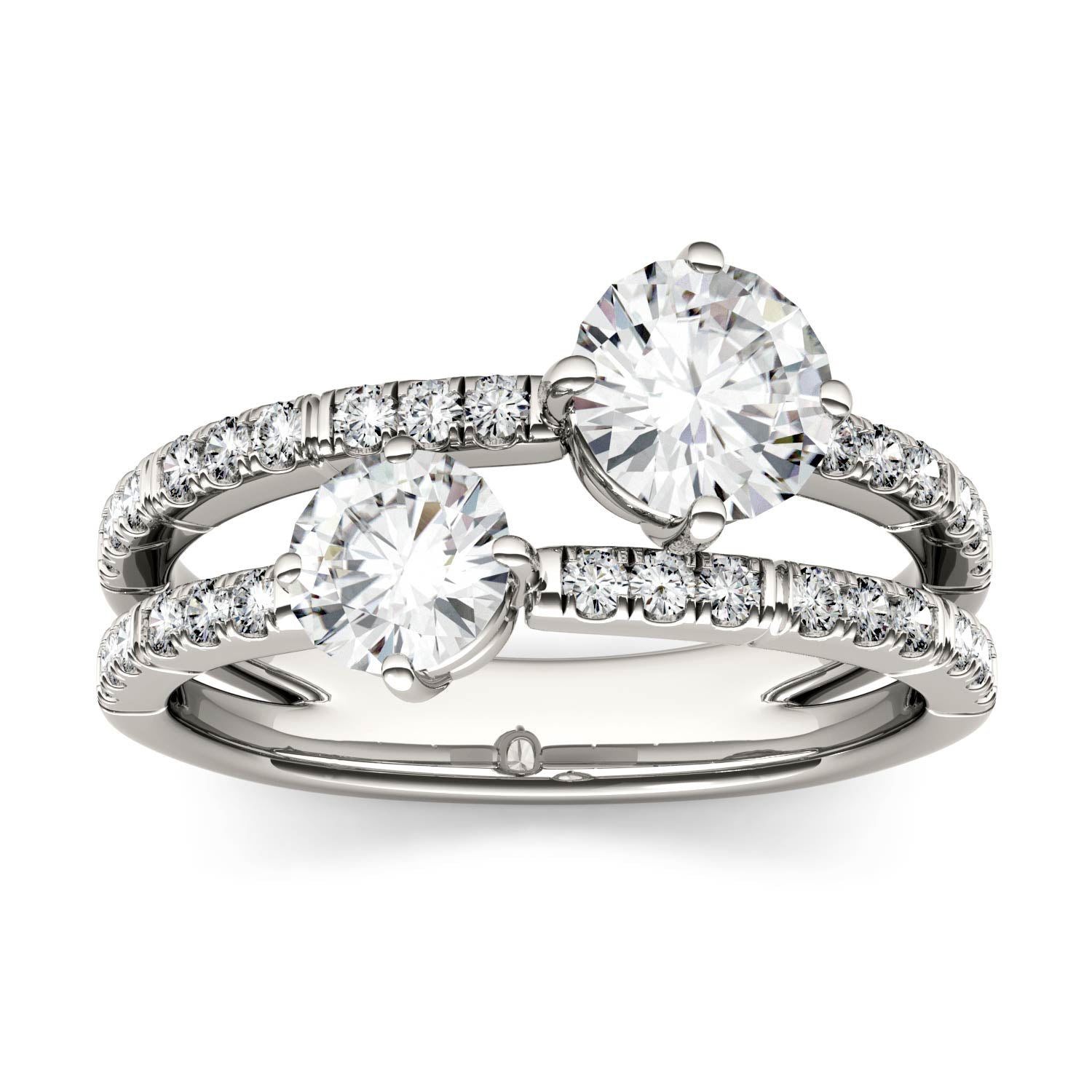 1.60 CTW Moissanite White Gold Ring