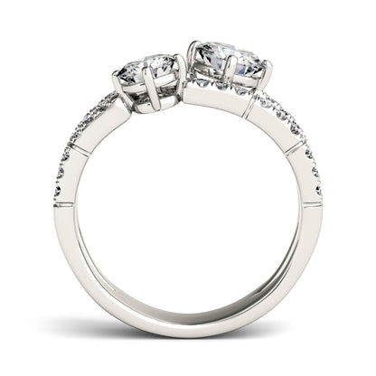 1.60 CTW Moissanite White Gold Ring