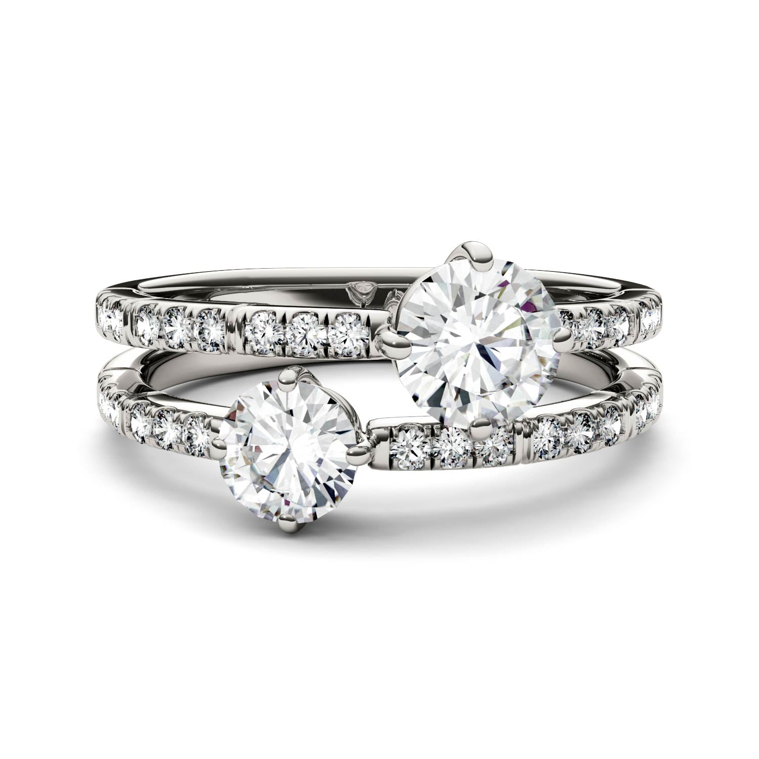 1.60 CTW Moissanite White Gold Ring