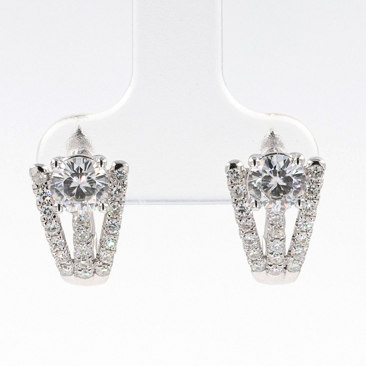 1.38 CTW Moissanite Hoop Earrings